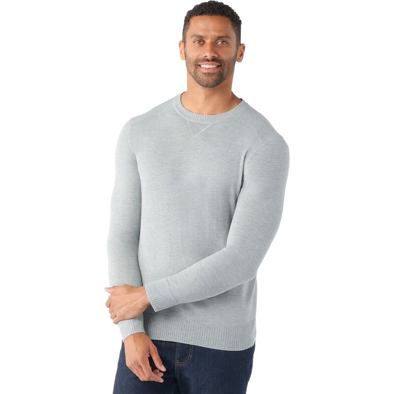 かっこ良い羊毛 メンズ アウター 編み物・スウェーター スウェーター Smartwool Sparwood Crew Sweater - Men\u0027s Light Gray Heather 薄墨色