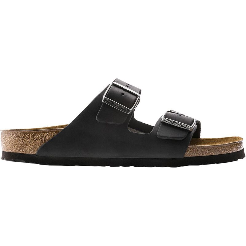 ビルケンシュトック メンズ シューズ サンダル なめし革 Birkenstock Arizona Leather Sandal - Men\u0027s Black Oiled Leather 黒いこと 靴-スリッポン-メンズ靴