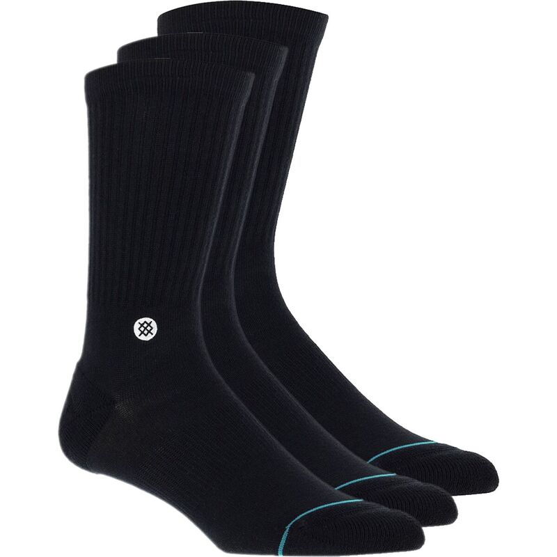 スタンス メンズ アンダーウェア 靴下 Stance Icon Sock - 3-Pack - Men's Black ブラック