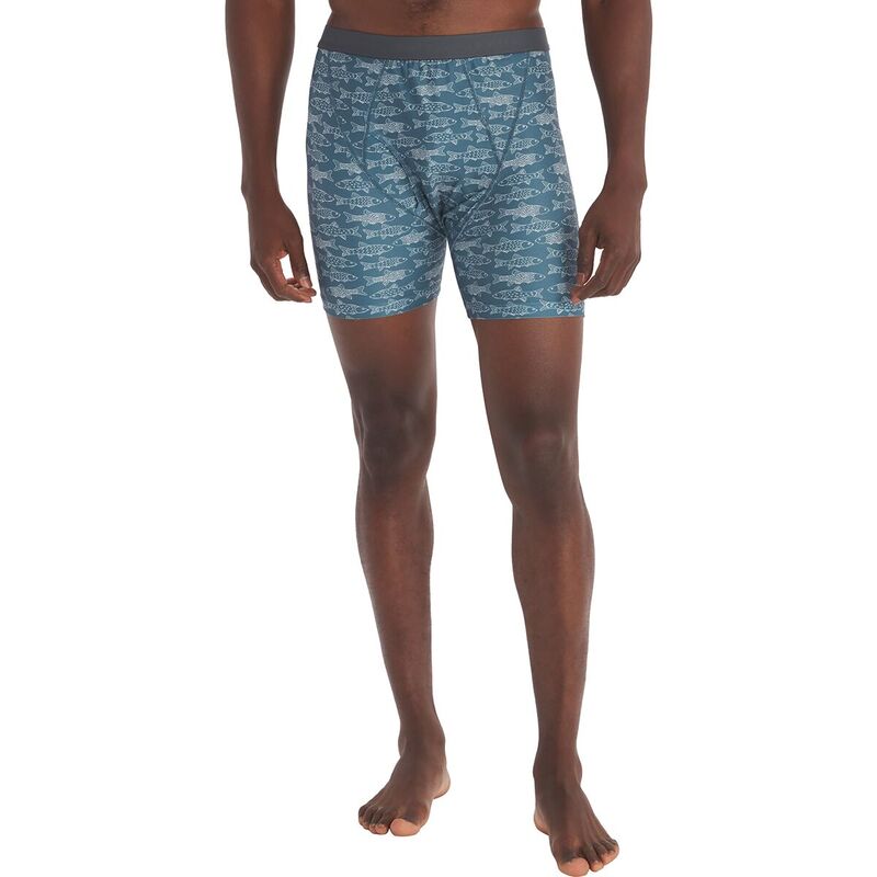 エクスオフィシオ メンズ アンダー御召しもの ボクサーズボン下 ExOfficio Give-N-Go 2.0 Boxer Brief - Men\u0027s Steel Blue Fish 青碧