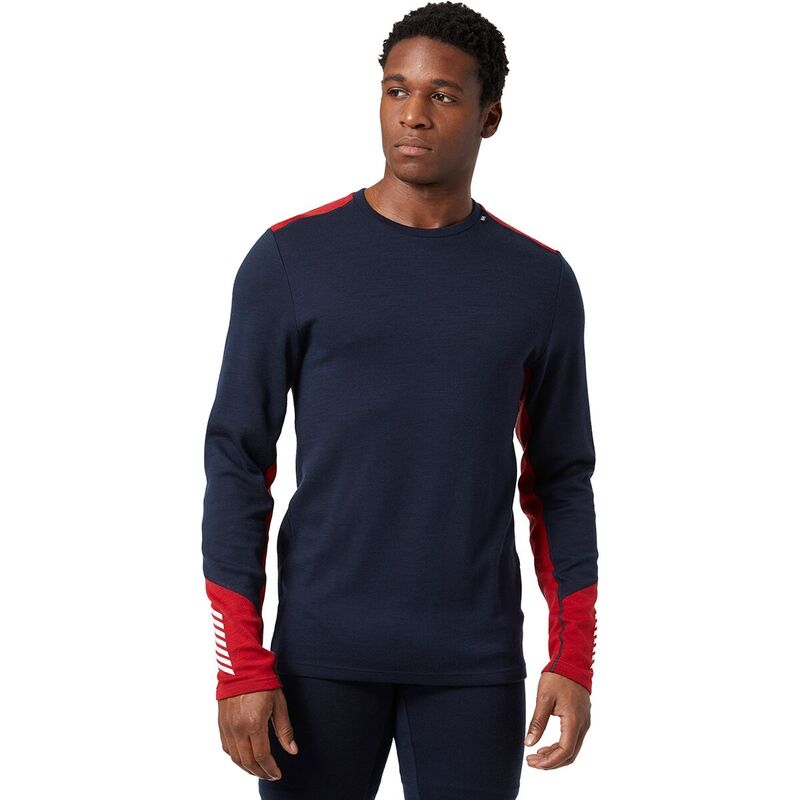 ヘリーハンセン メンズ トップス Tシャツ Helly Hansen Lifa Merino Midweight Crew Top - Men's Navy3