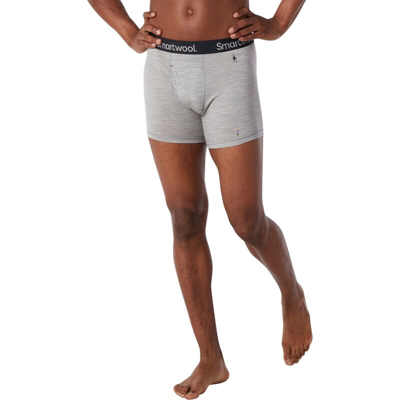 スマートウール メンズ アンダーウェア ボクサーパンツ Smartwool Merino Boxer Brief - Men's Light Gray Heather グレー|ReVida 店