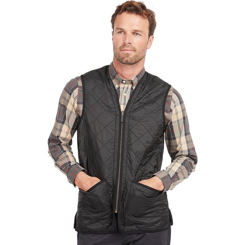 バブアー メンズ トップス ベスト コート Barbour Polarquilt Waistcoat Zip-In Liner Vest - Men's Black ブラック｜ReVida 店