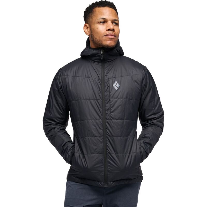 黒いこと金剛石 メンズ アウター 上衣・上衣 フーデッドジャケット 上衣 Black Diamond Solution Hooded Jacket - Men\u0027s Black 黒いこと