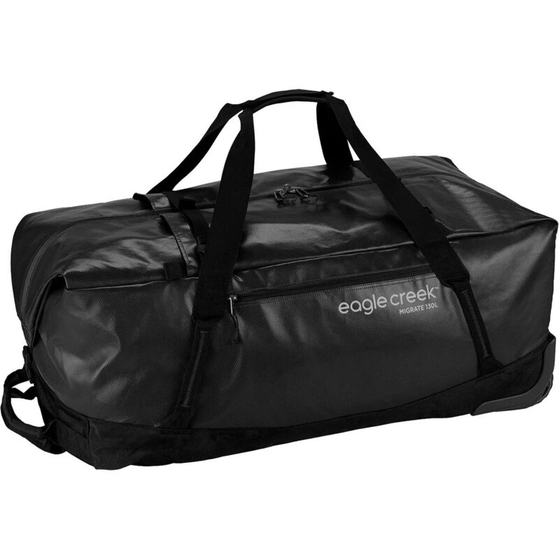 鷲細流 メンズ 御徒面子 ボストンバッグ 踵 Eagle Creek Migrate 130L Wheeled Duffel Bag Midnight Black 黒いこと