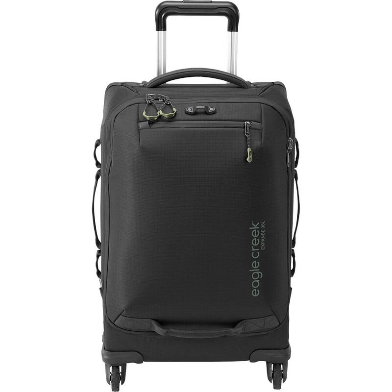 鷲細流 メンズ 御徒面子 ボストンバッグ 踵 Eagle Creek Expanse 4Wheeled 38L Gear Bag Midnight Black 黒いこと