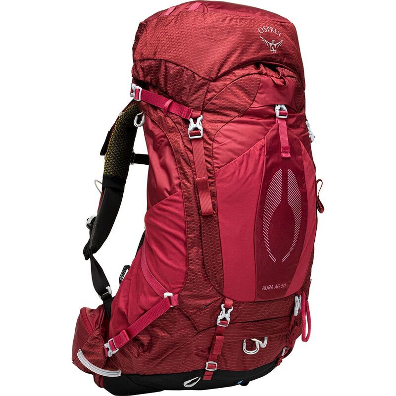 オスプレーパック レディース バッグ バックパック・リュックサック Osprey Packs Aura AG 50L Backpack - Women's Berry Sorbet Red レッド