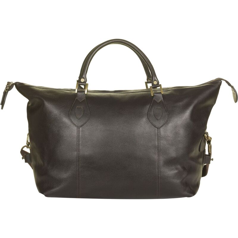 バブアー メンズ 御徒面子 ボストンバッグ なめし革 Barbour Leather Med Travel Explorer Bag Chocolate 黒茶
