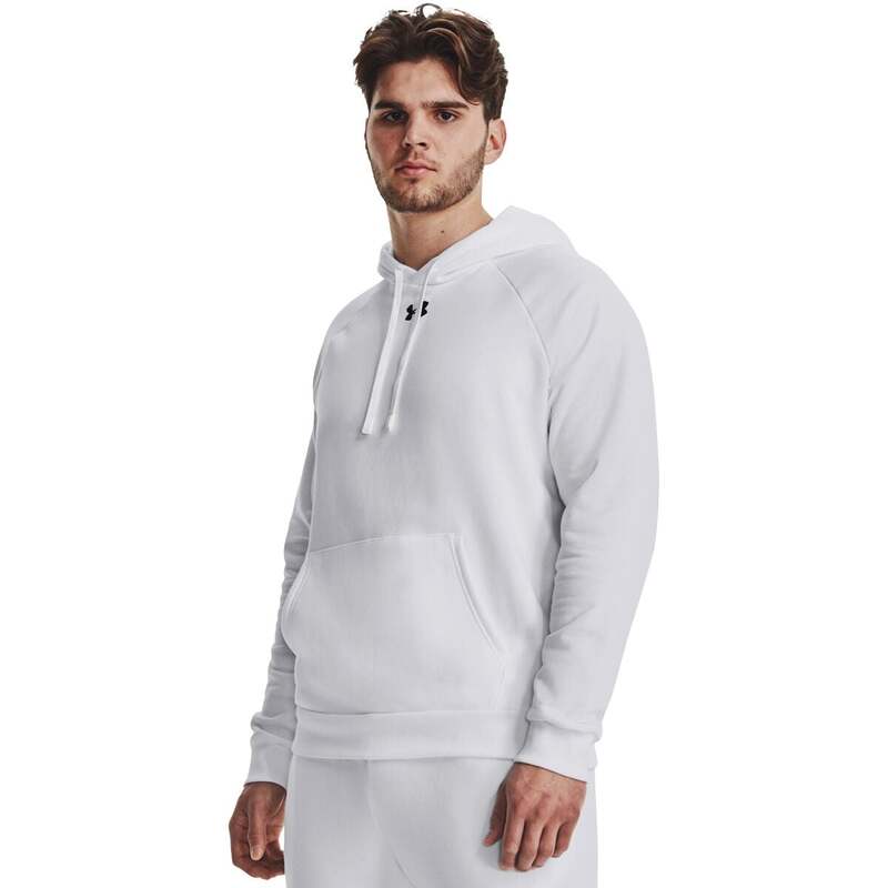 アンダーアーマー メンズ アウター パーカー・スウェット フリース パーカー Under Armour Rival Fleece Hoodie - Men's White/Black ホワイト