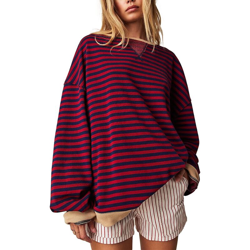 フリーピープル レディース トップス Tシャツ Free People Classic Striped Crew - Women's Nautical Combo ストライプ