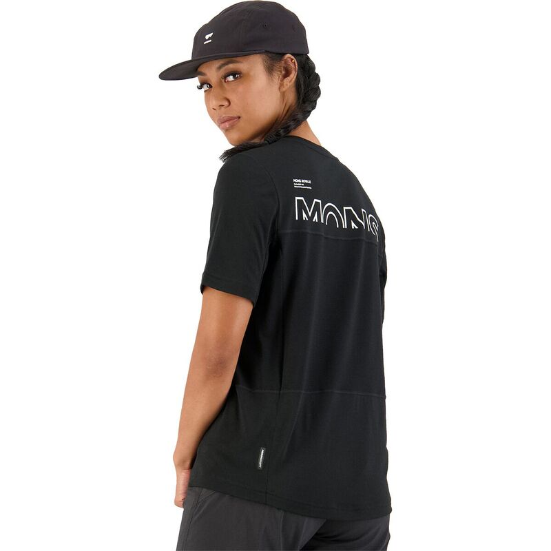 モンスロイヤル レディース トップス シャツ 半袖 Mons Royale Tarn Merino Shift Short-Sleeve Shirt - Women's Black/Black ブラック