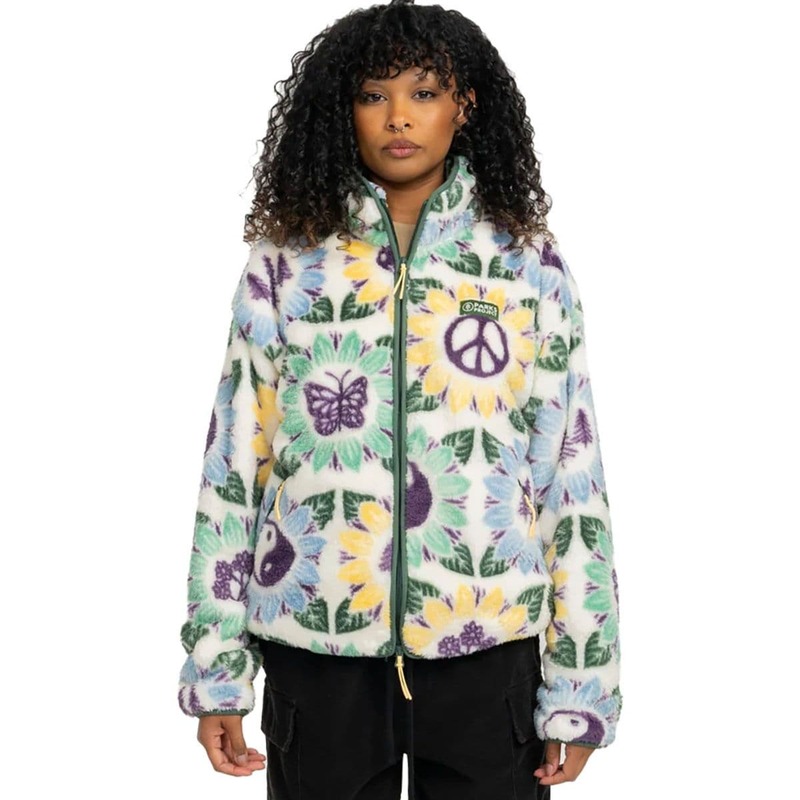 パークスプロジェクト レディース アウター ジャケット・ブルゾン ジャケット Parks Project Nature In Bloom Faux Shearling Jacket - Women's Natural/Green グリーン｜ReVida 店