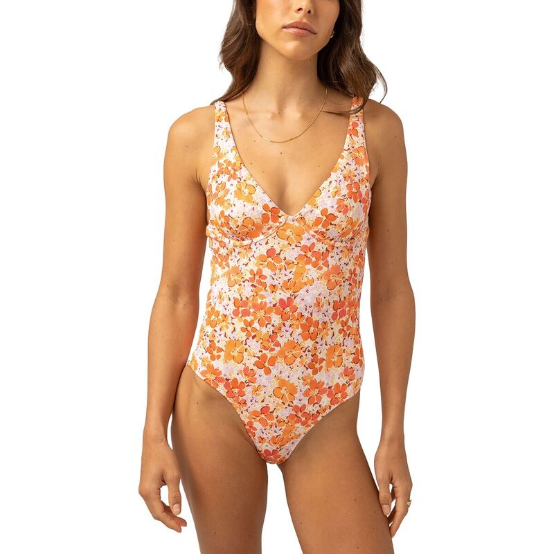 リズム レディース 水着 上下セット フラワー柄 フラワー Rhythm Rosa Floral Underwire One Piece Swimsuit - Women's Pink ピンク