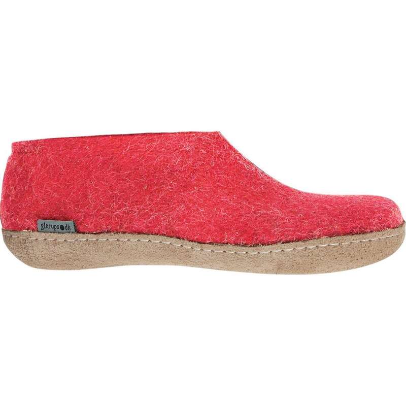 グリオプス レディース シューズ サンダル なめし革 Glerups The Shoe Leather Slipper Red 赤いこと