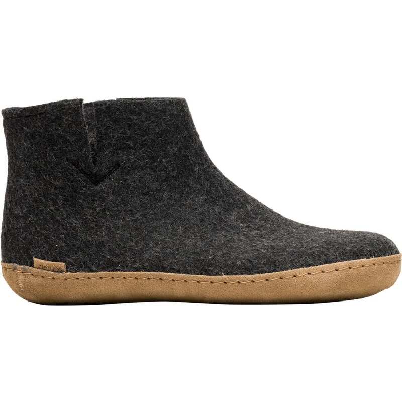 グリオプス レディース シューズ ブーツ・レインブーツ レザー Glerups The Boot Leather Slipper Charcoal チャコール