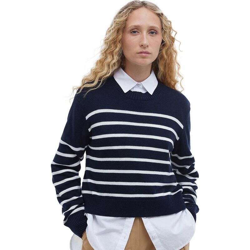 バブアー レディース アウター ニット・セーター ニット Barbour Emery Knitted Jumper - Women's Navy/Cloud ネイビー