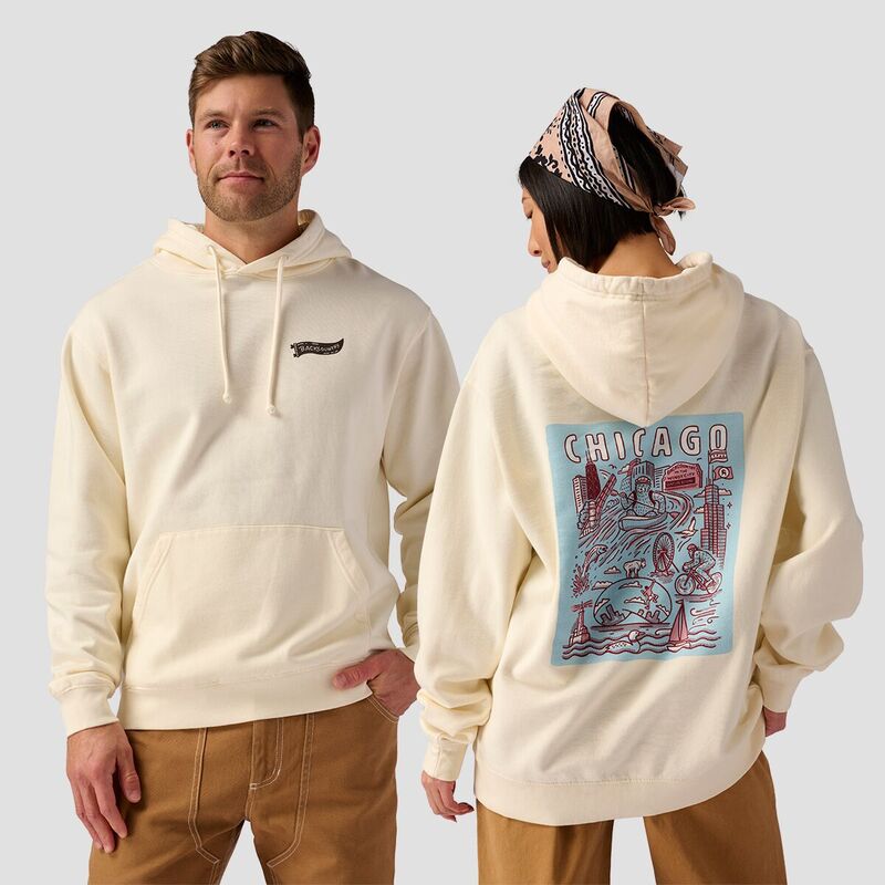 バックカントリー メンズ アウター パーカー・スウェット パーカー Backcountry Chicago Poster Hoodie Vintage White ホワイト
