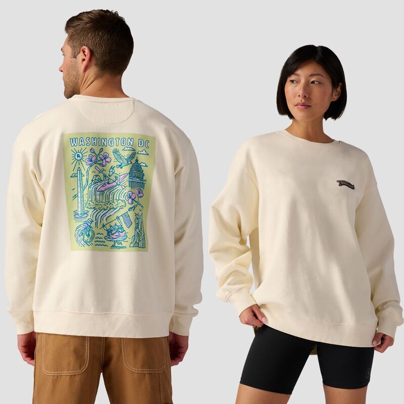 バックカントリー メンズ アウター パーカー・スウェット スウェット シャツ Backcountry Washington DC Poster Crew Sweatshirt Vintage White ホワイト