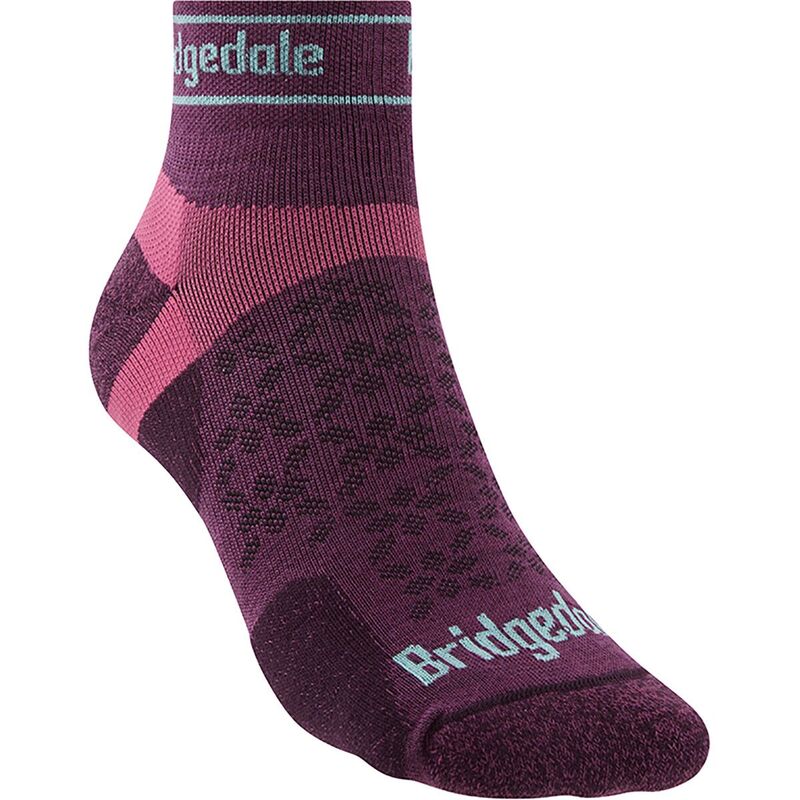 ブリッジデール レディース アンダーお召しもの ソックス Bridgedale Trail Run Ultra Light T2 Merino Sport Low Sock - Women\u0027s Charcoal/Purple 濃灰色