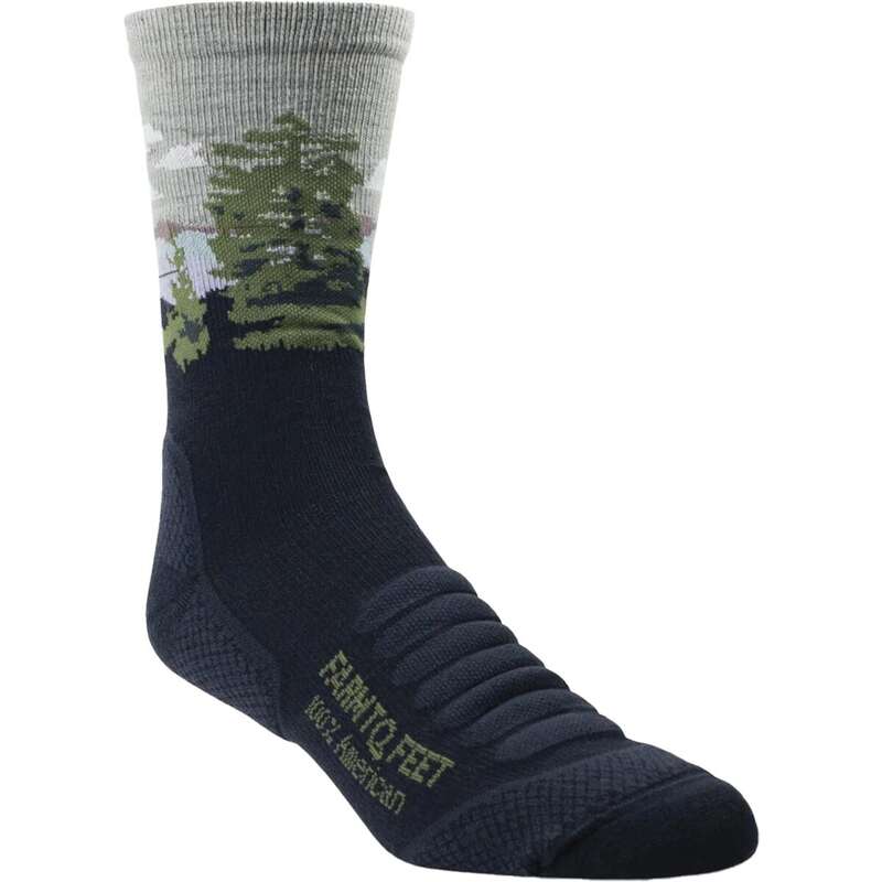 ファーム トゥ フィート メンズ アンダーウェア 靴下 Farm To Feet Cascade Locks Lightweight 3/4 Crew Hiking Sock TOTAL ECLIPSE