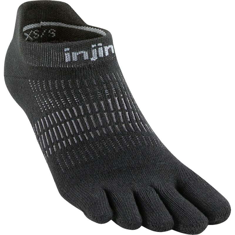 インジンジ レディース アンダーウェア 靴下 Injinji Lightweight Run No-Show Sock - Women's Black ブラック