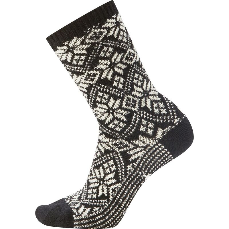 かっこ良い羊毛 レディース アンダーお召しもの ソックス Smartwool Everyday Traditional Snowflake Crew Sock - Women\u0027s Black 黒いこと