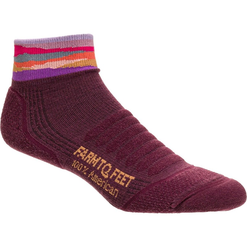 ファーム トゥ フィート メンズ アンダーウェア 靴下 Farm To Feet Max Patch 1/4 Lightweight Hiking Sock Plum プラム