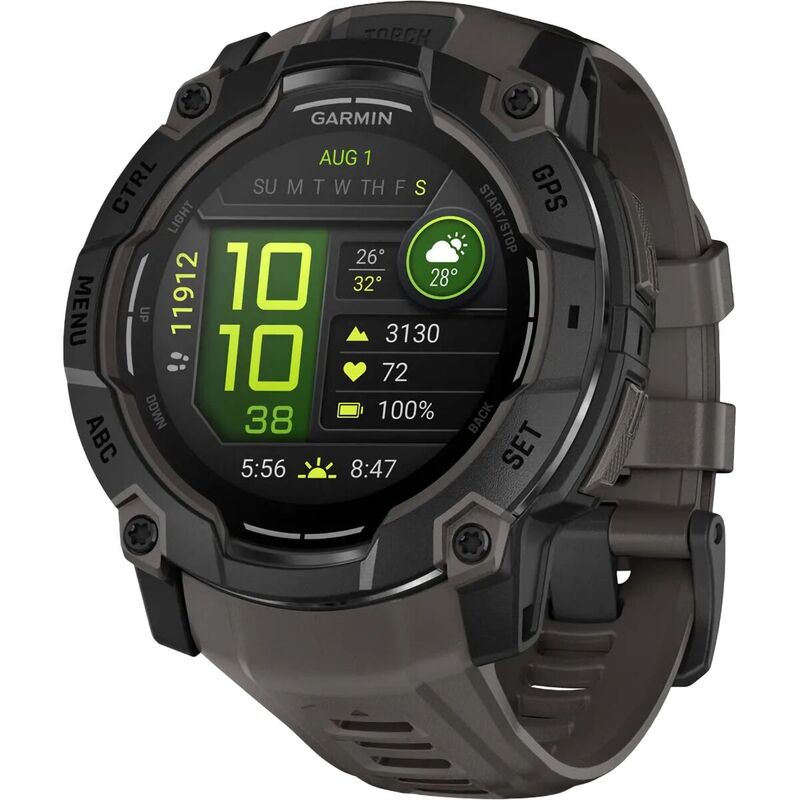 ガーミン メンズ 付属品 ウオッチ Garmin Instinct 3 AMOLED Sport Watch Black/Charcoal 黒いこと