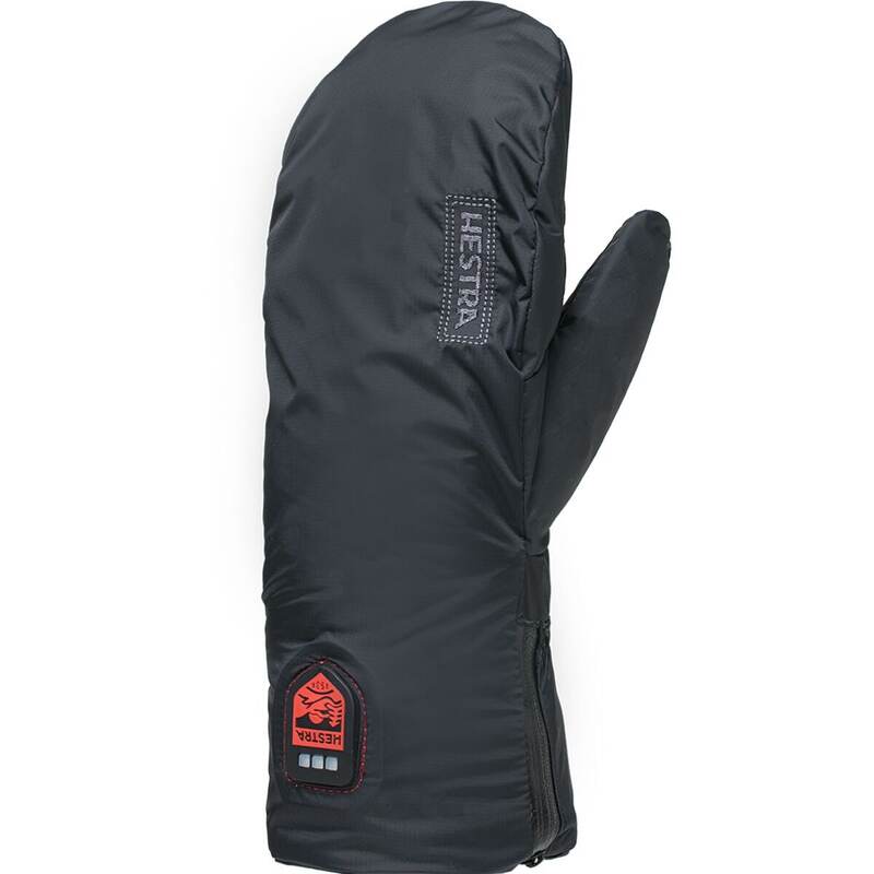 ヘストラ メンズ 佩び物 グローブ Hestra Heated Liner Mitten Black 黒いこと