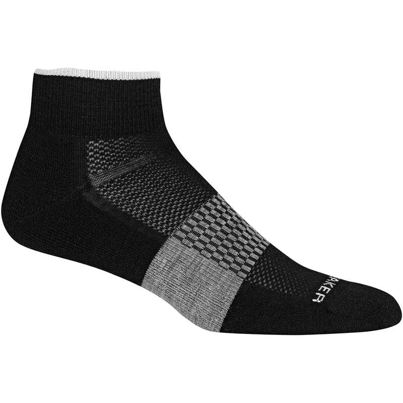 アイスブレーカー メンズ アンダーウェア 靴下 ミニ Icebreaker Multisport Light Mini Sock Black/Snow/Metro Heather ブラック