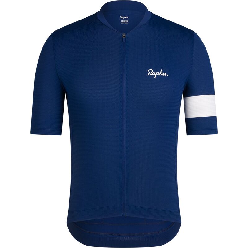 ラファ メンズ トップス Tシャツ ジャージー Rapha Core Lightweight Jersey - Men's Navy/White ホワイト