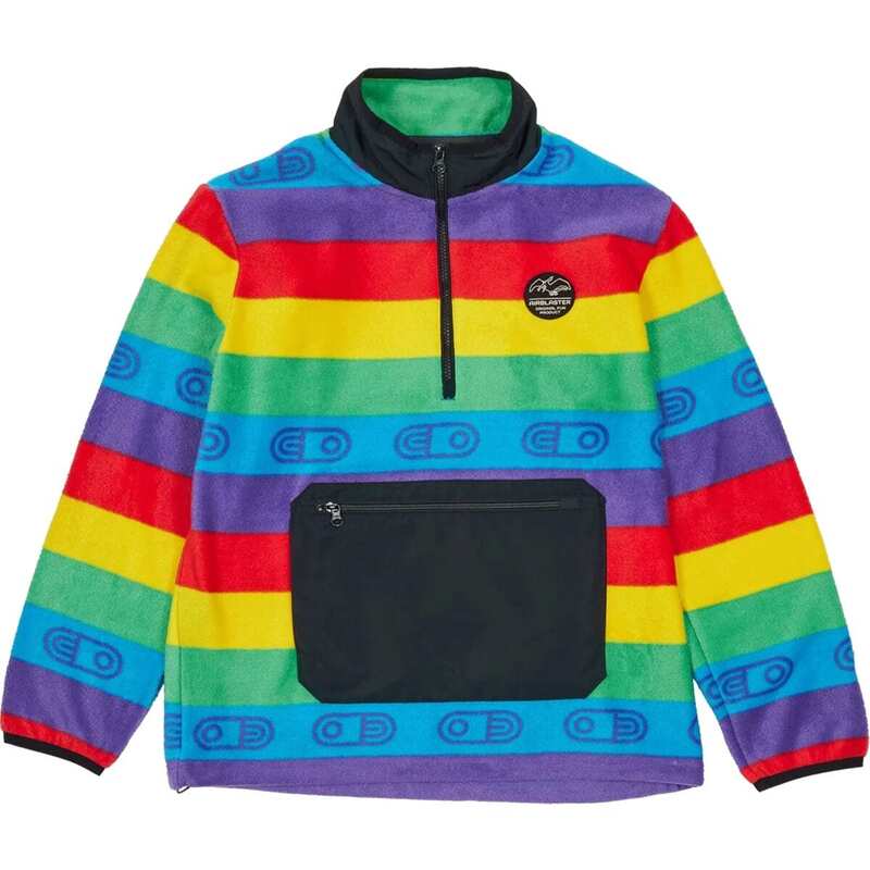 エアブラスター メンズ アウター 上衣・上衣 フリース 上衣 Airblaster Fleece 1/2-Zip Jacket - Men\u0027s Rainbow Stripe 縞模様