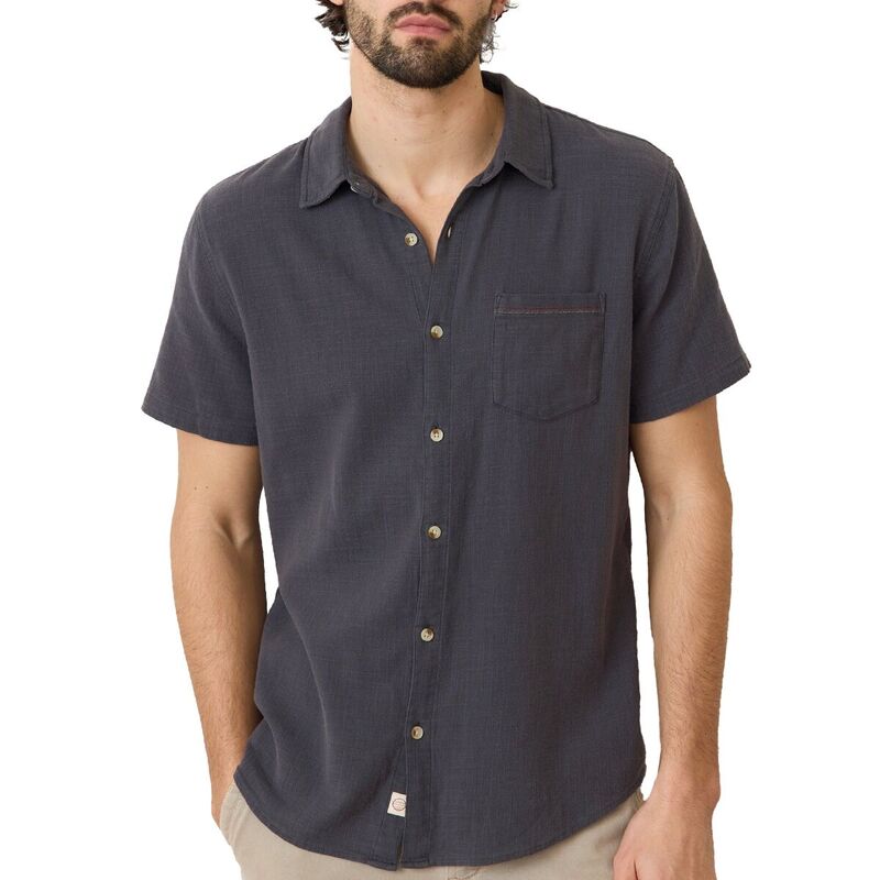 マリーン レイヤー メンズ トップス シャツ 半袖 Marine Layer Classic Stretch Selvage Short-Sleeve Shirt - Men's India Ink 20,506円