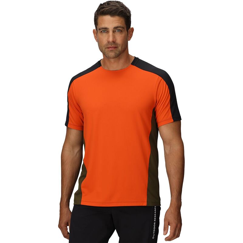 アウトドアリサーチ メンズ トップス Tシャツ 半袖 ジャージー ヒール Outdoor Research Freewheel Short-Sleeve Jersey - Men's Black/Spice/Dark Olive ブラック
