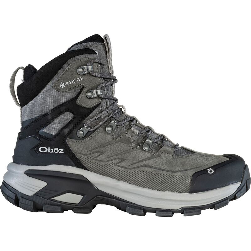 オボズ メンズ シューズ ブーツ・レインブーツ Oboz Bridger Ridge Mid GTX Hiking Boot - Men\u0027s Gunmetal Black 黒いこと