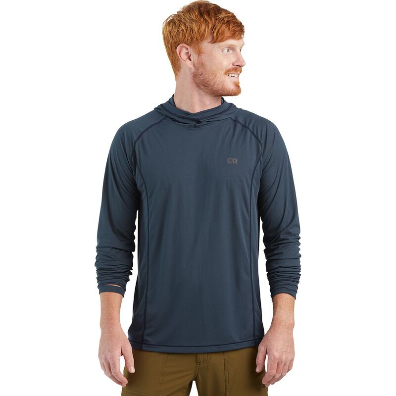 アウトドアリサーチ メンズ トップス シャツ 長袖 Outdoor Research Echo Hooded Long-Sleeve Shirt - Men's Naval Blue ブルー