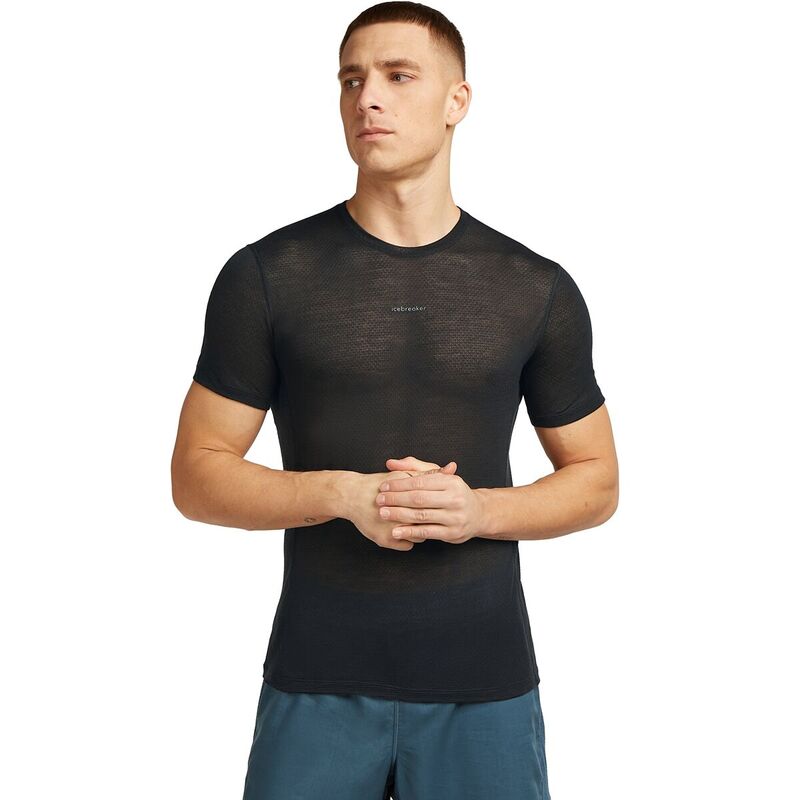 アイスブレーカー メンズ トップス Tシャツ Icebreaker Merino Blend 75 Cool-Lite Ultralight SS Crewe - Men's Black ブラック
