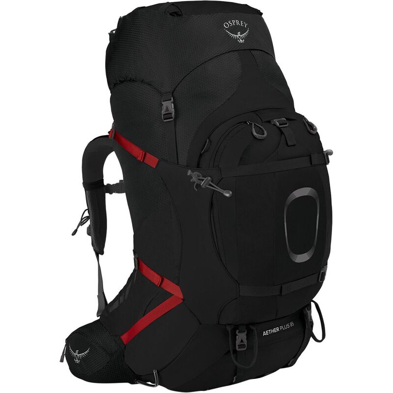 オスプレーパック メンズ 御徒面子 うしろ側風呂敷き包み・背嚢 足し加える大きさ Osprey Packs Aether Plus 85L Backpack Black 黒いこと
