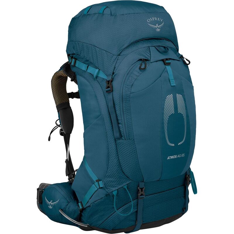 オスプレーパック メンズ 御徒面子 うしろ側風呂敷き包み・背嚢 Osprey Packs Atmos AG 65L Backpack Venturi Blue 青色