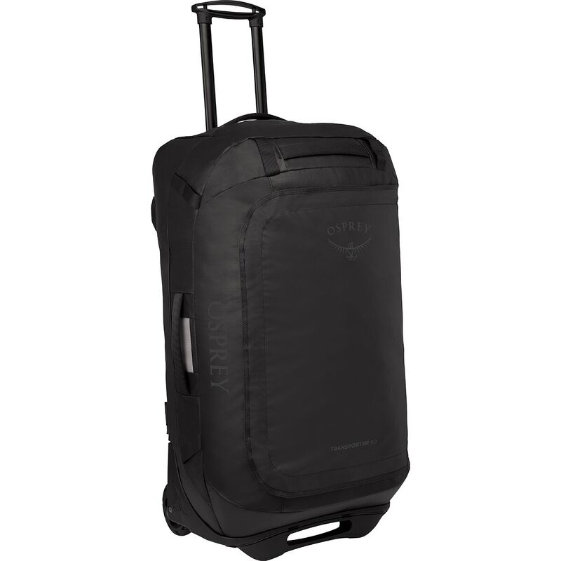 オスプレーパック メンズ 御徒面子 ボストンバッグ 踵 Osprey Packs Transporter Wheeled 90L Duffel Raven Black/Black 黒いこと
