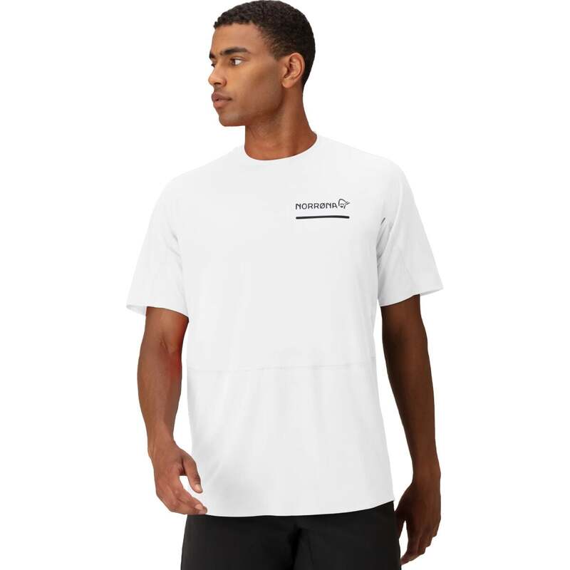 ノローナ メンズ トップス ティーシャツ ティーシャツ Norrona Senja Equaliser Lightweight T-Shirt - Men\u0027s Snow White 白いこと カジュアルシャツ-トップス