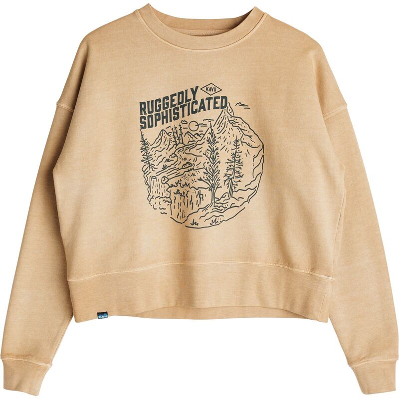 カブー レディース アウター パーカー・スウェット KAVU Crew Crop Top - Women's Teak