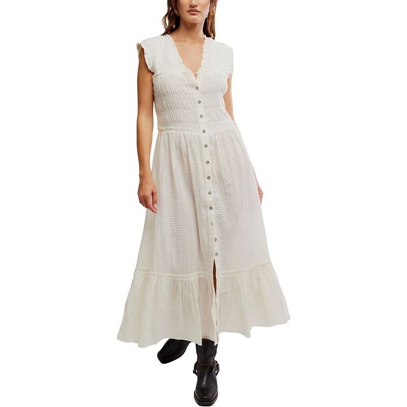 フリーピープル レディース トップス ワンピース ミディワンピース ミディ Free People Desert Dazed Midi Dress - Women's Clean Ivory アイボリー|ReVida 店