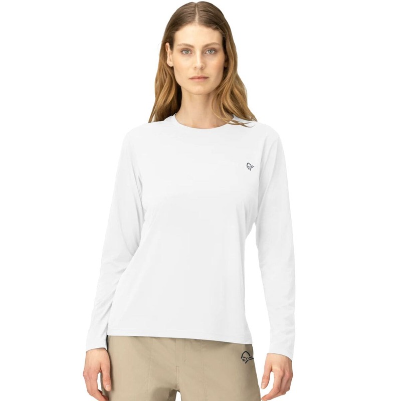 ノローナ レディース トップス Tシャツ 長袖 Norrona Femund Tech Long-Sleeve Top - Women's Snow White ホワイト｜ReVida 店