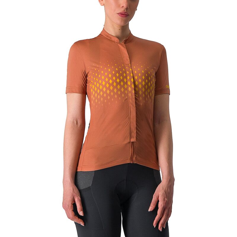 カステリ レディース トップス Tシャツ ジャージー Castelli Unlimited Sentiero 3 Jersey - Women's Mocha/Goldenrod モカ