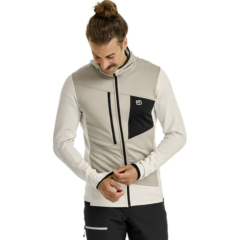 オルトボックス メンズ アウター ジャケット・ブルゾン フーデッドジャケット フリース ジャケット Ortovox Fleece Grid Hooded Jacket - Men's White Chalk ホワイト