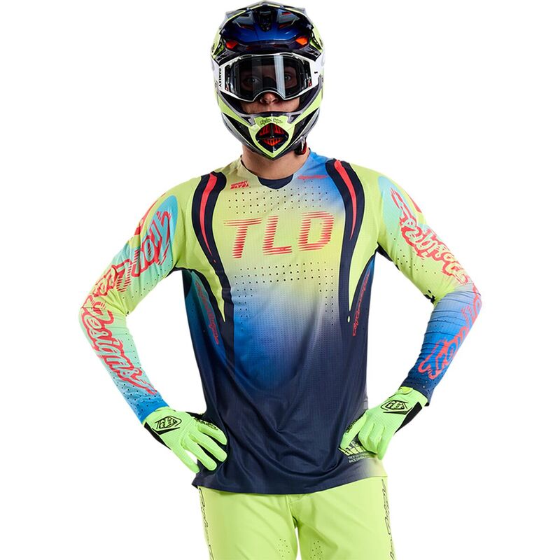 トロイリーデザイン メンズ トップス Tシャツ プリント ジャージー Troy Lee Designs Sprint Ultra Jersey - Men's Drip Glo Yellow イエロー 17,736円