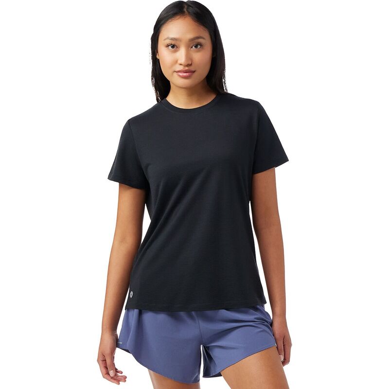 スマートウール レディース トップス Tシャツ メッシュ シャツ Smartwool Active Mesh Shirt - Women's Black ブラック