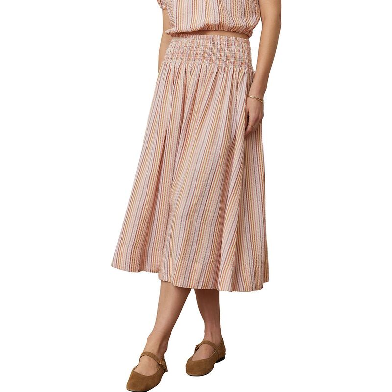 マリーン レイヤー レディース ボトムス スカート Marine Layer Corinne Seersucker Skirt - Women's Warm Stripe ストライプ