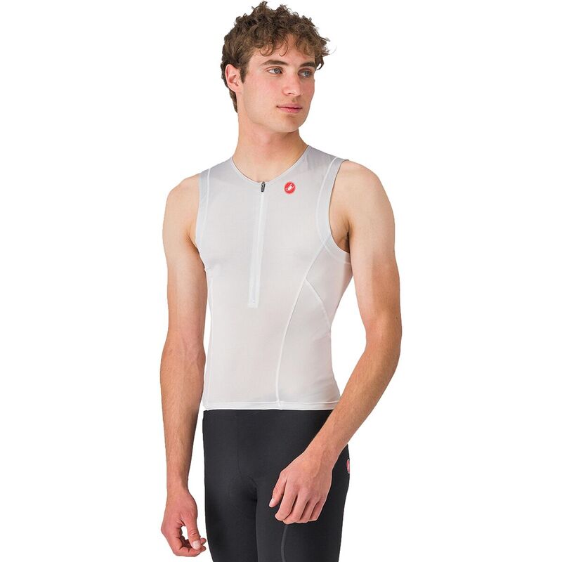 カステリ メンズ トップス Tシャツ Castelli Free Speed 3 Tri Top - Men's White/Silver Gray ホワイト